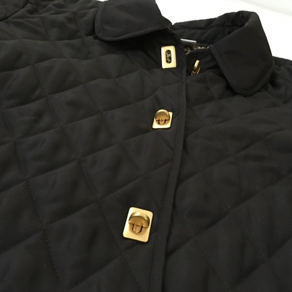 SAKS REAL CLOTHES Quilted Jacket Coat Brown Size 8 - Picture 4 of 8